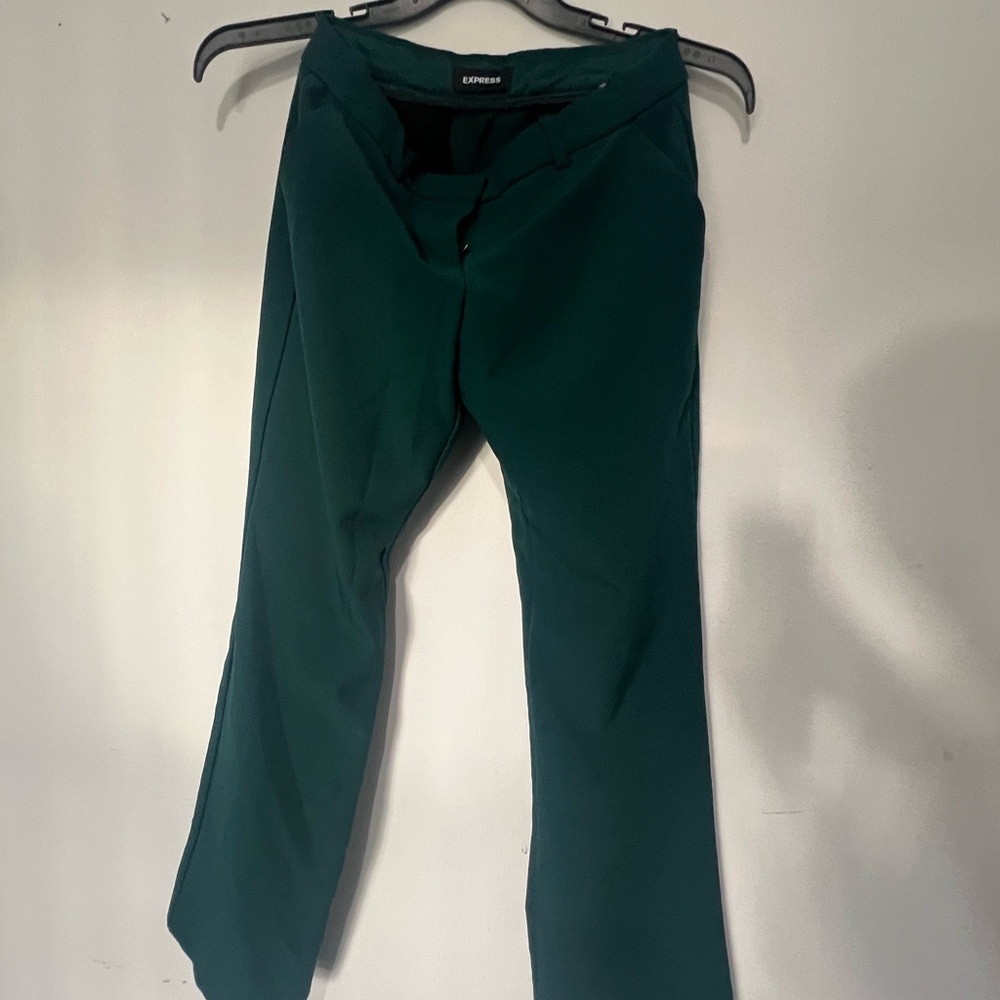 Express Dark Green Men's Dress Pants